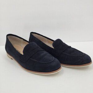 Jon Josef navy blue suede loafer slip-on shoe Spain flat preppy women 9